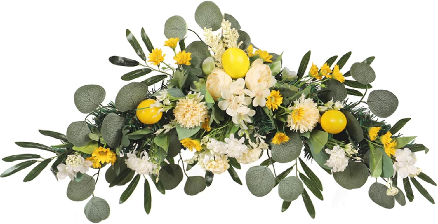275in Artificial Lemon Berry Swag Wreath