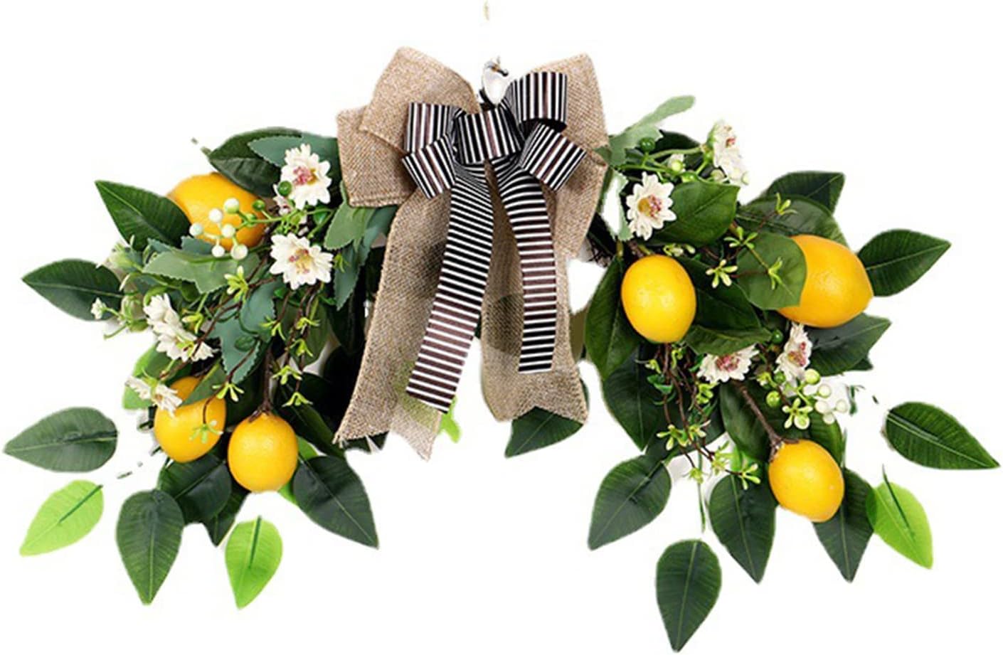 MANMAOHE Artificial Lemon Flower Swag 22In Wreath