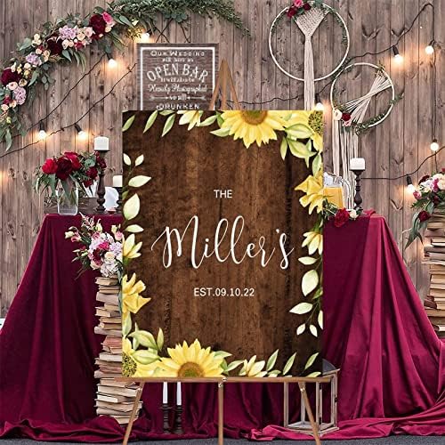 Personalized Wedding Welcome Sign Luxury Wood 12x16 Inch