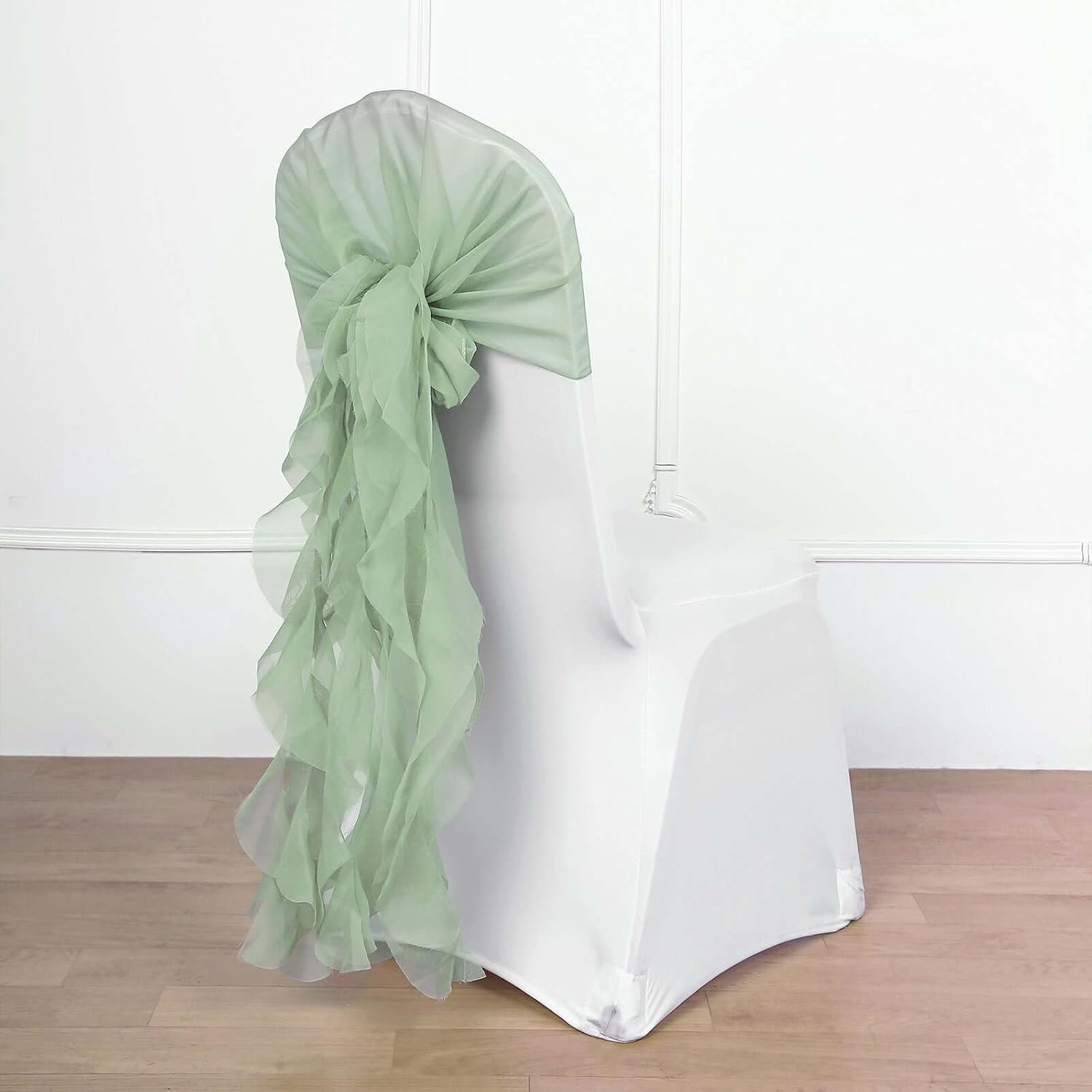 Efavormart Premium Wedding Chair Sash Set Sage Green