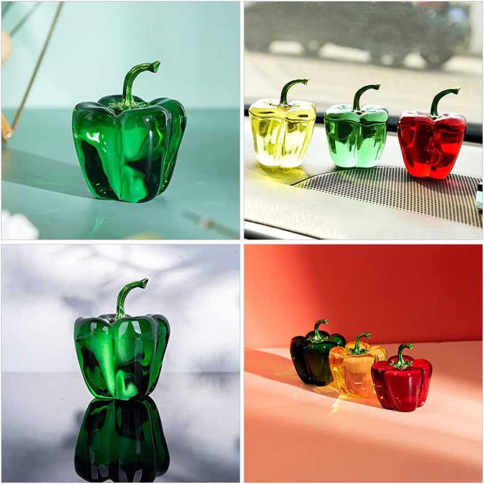 BESPORTBLE Crystal Bell Pepper Paperweight Decor