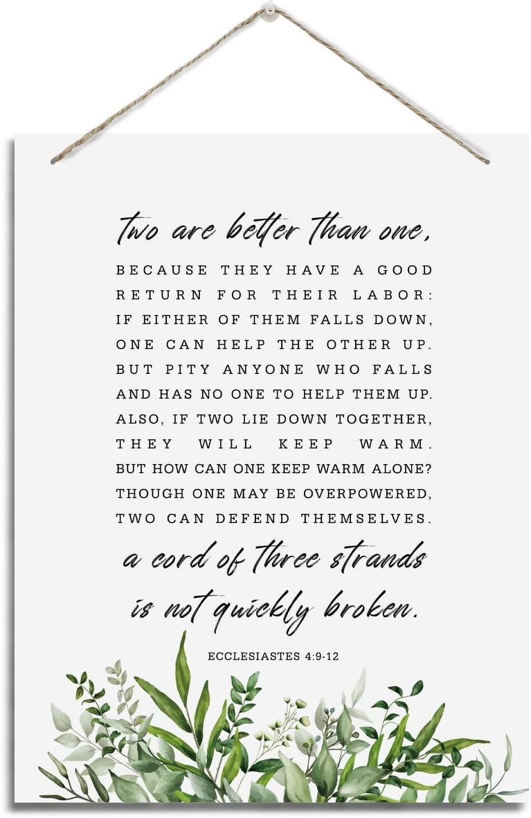 Inspirational Wall Decor Sign with Scripture Quote
