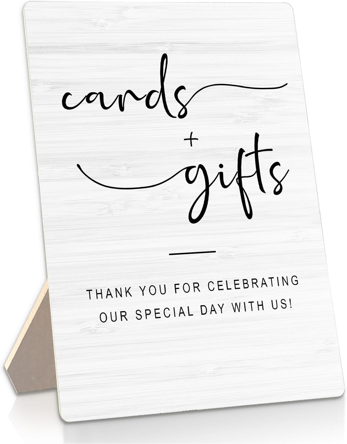 Minimalist Wedding Sign with Stand 5x7 Inch