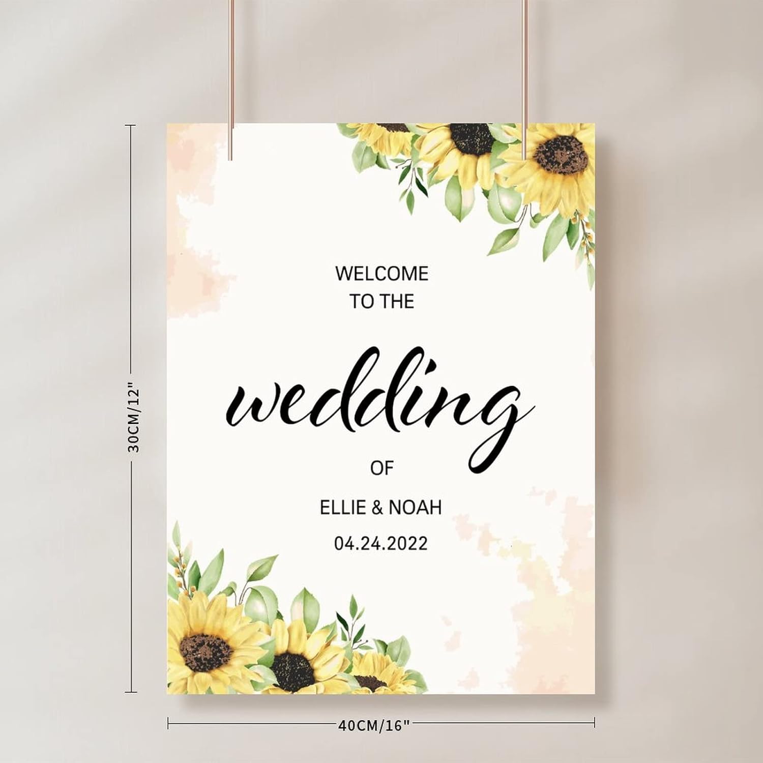 Alioyoit Wedding Welcome Sign Custom Wood Decor