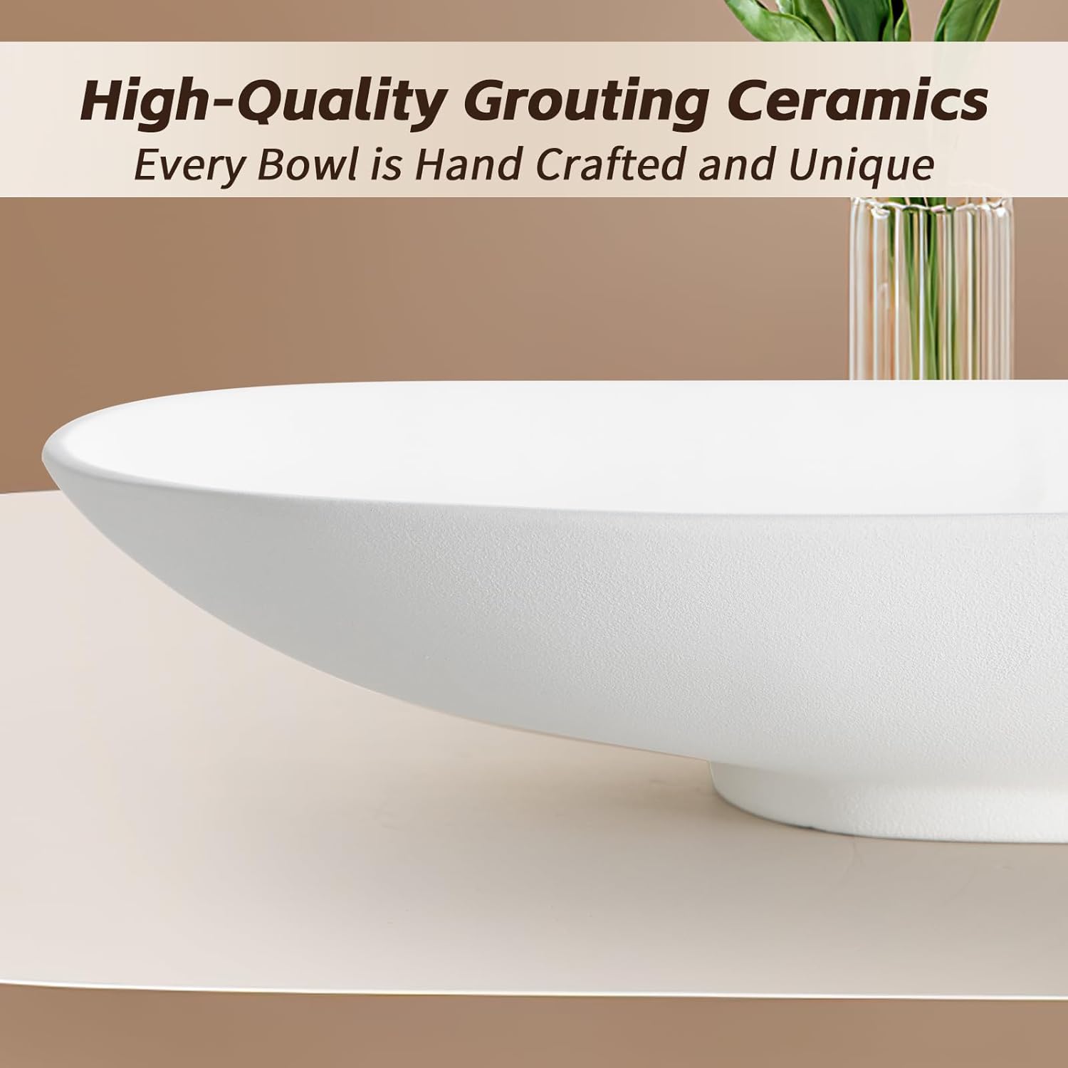 Large Decorative Long Bowl for Home Decor
