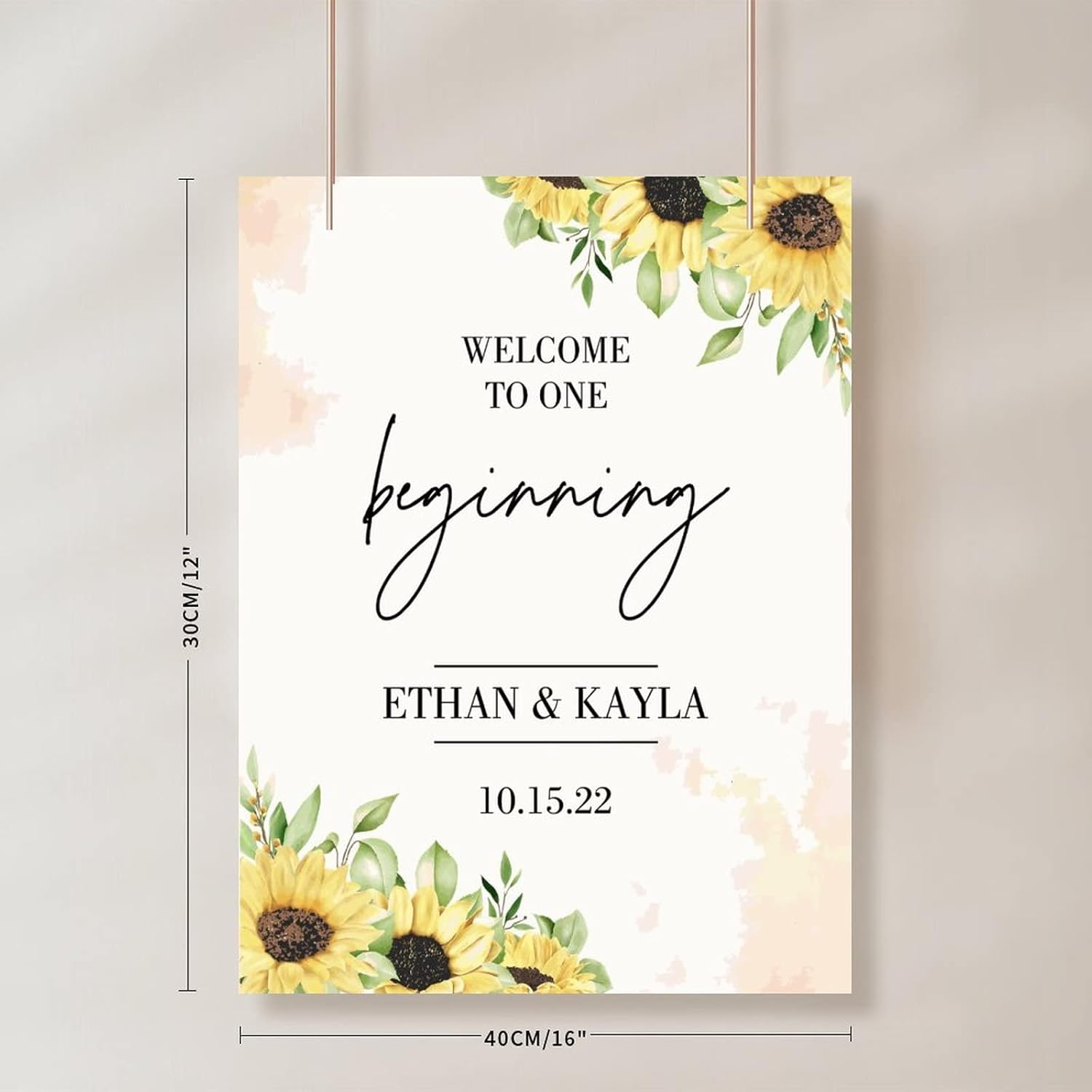Alioyoit Personalized Wood Wedding Welcome Sign