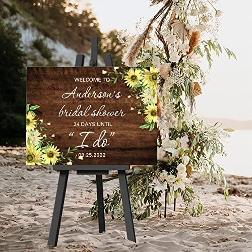 Alioyoit Wedding Welcome Sign Brown Wood Custom