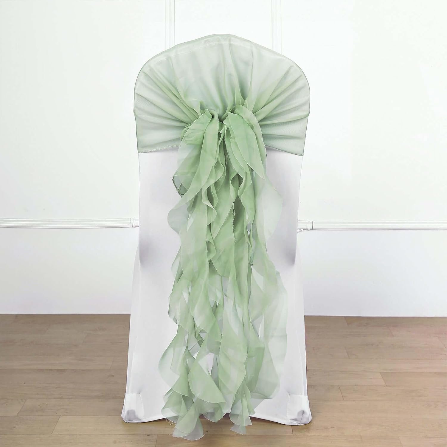 Efavormart Premium Wedding Chair Sash Set Sage Green