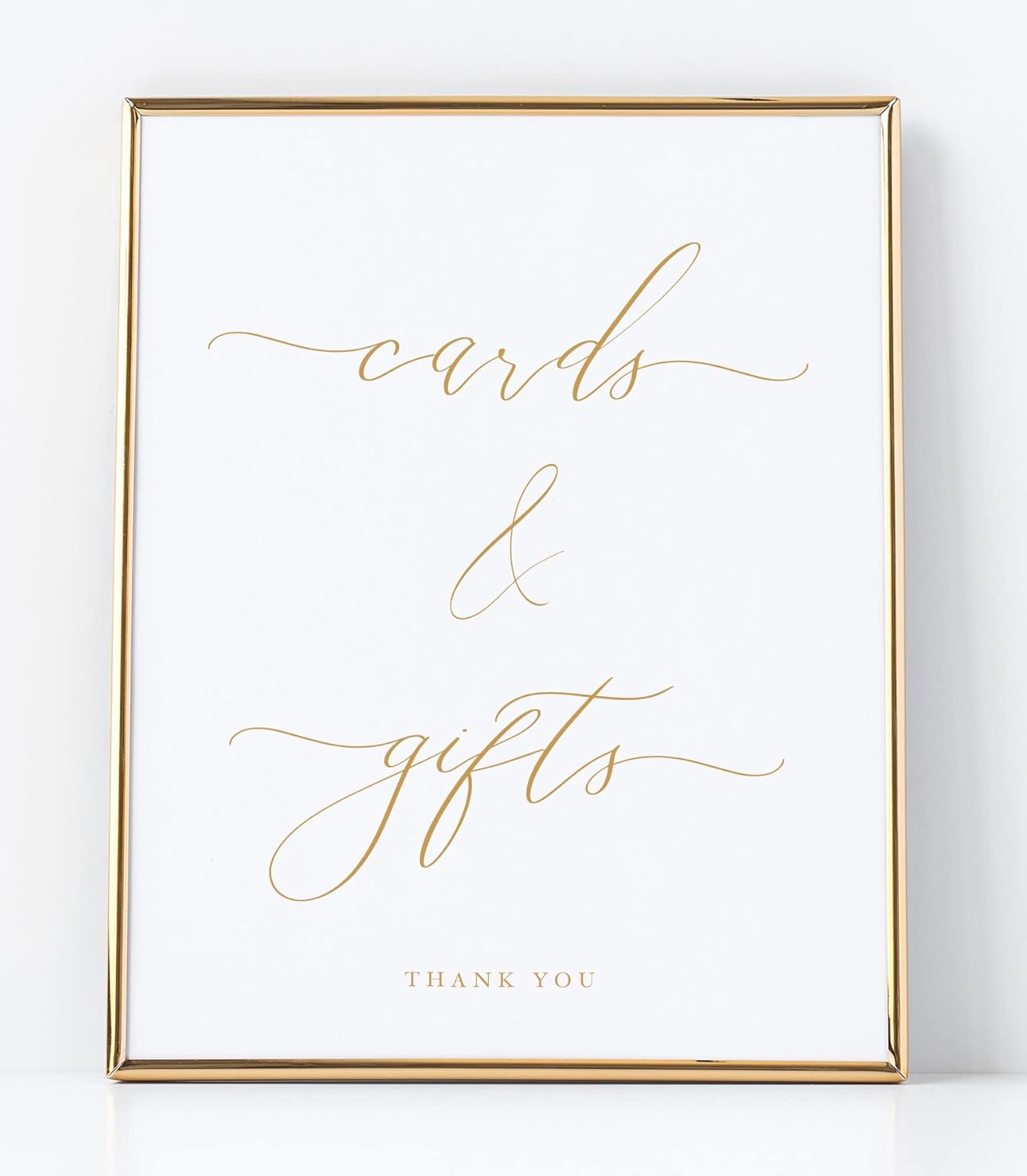 White and Gold Wedding Gift Table Sign