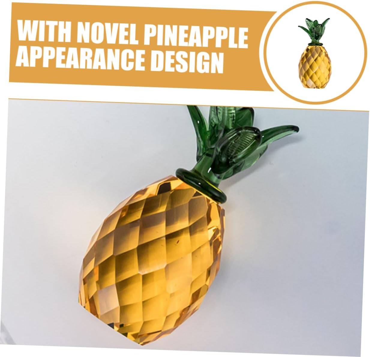 Ciieeo Crystal Pineapple Decor Statue Ornament