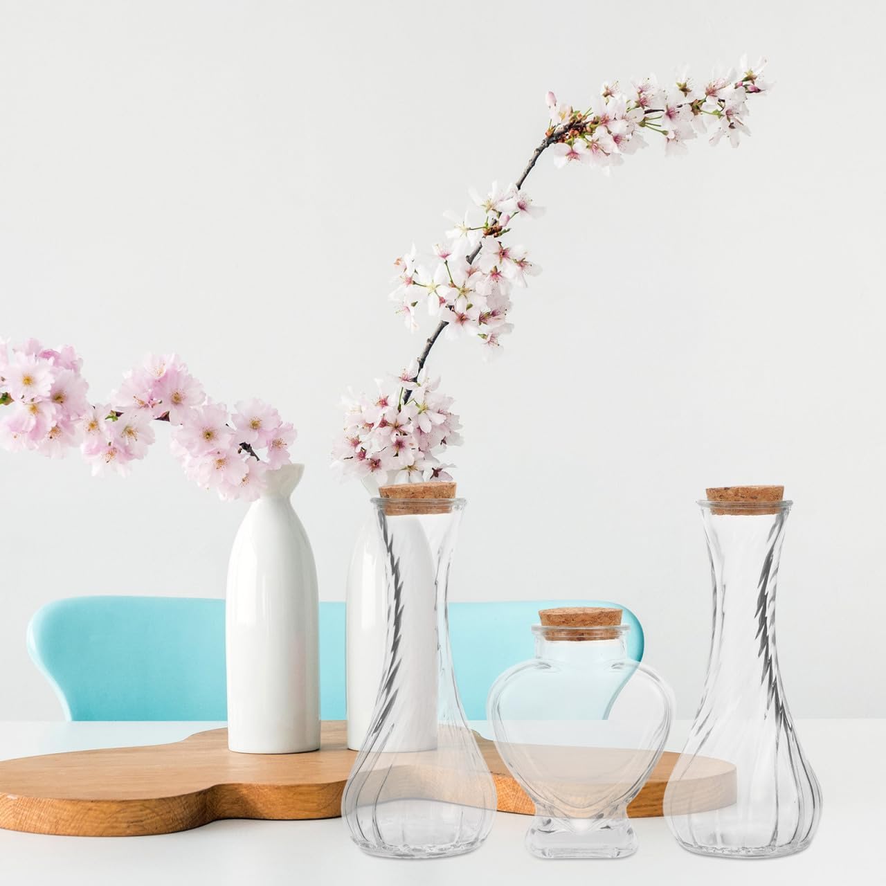 PRETYZOOM Decorative Glass Sand Ceremony Bottle Set 3pcs