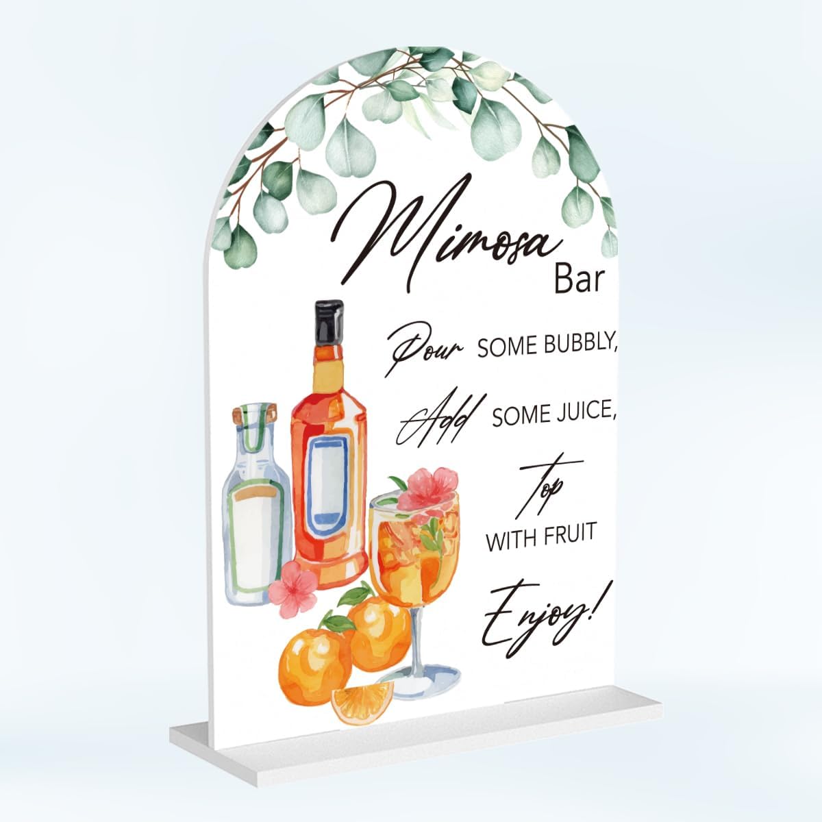 Wingteca Mimosa Bar Sign Wedding Decor Arch 7x5 Inches