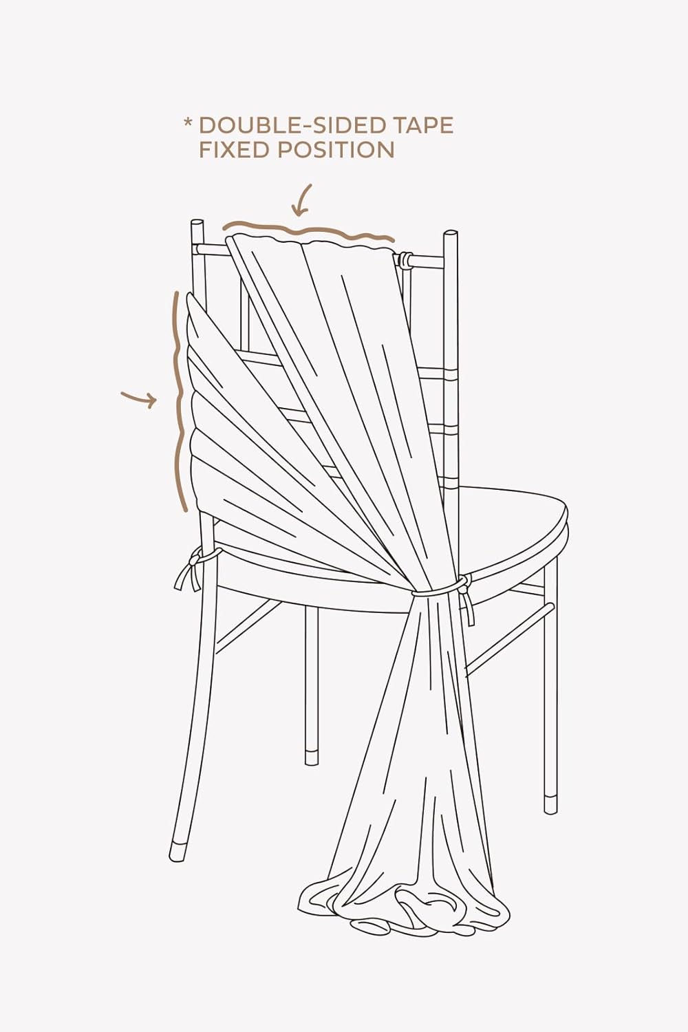 Lings Moment Blush Pink Wedding Chair Sashes 16 Pcs