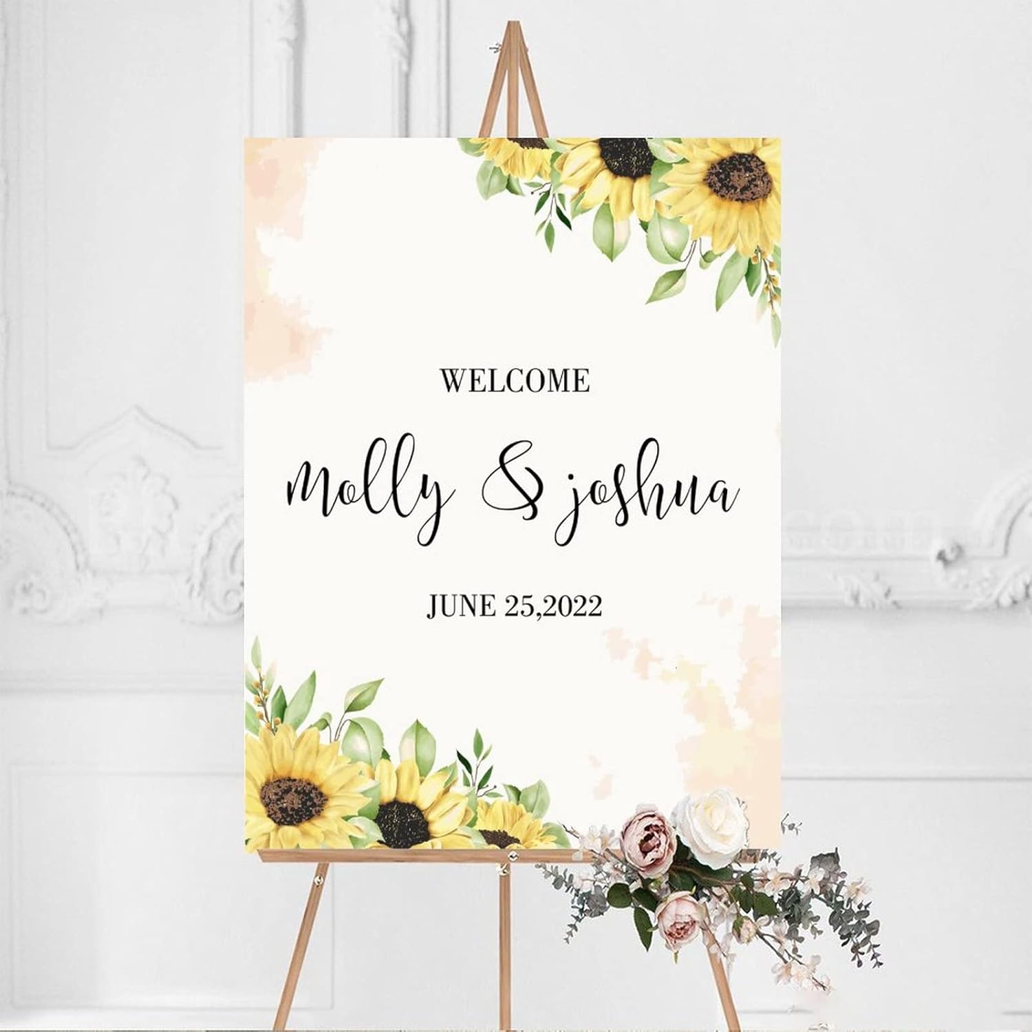 Custom Wooden Wedding Welcome Sign 12x16 Inch