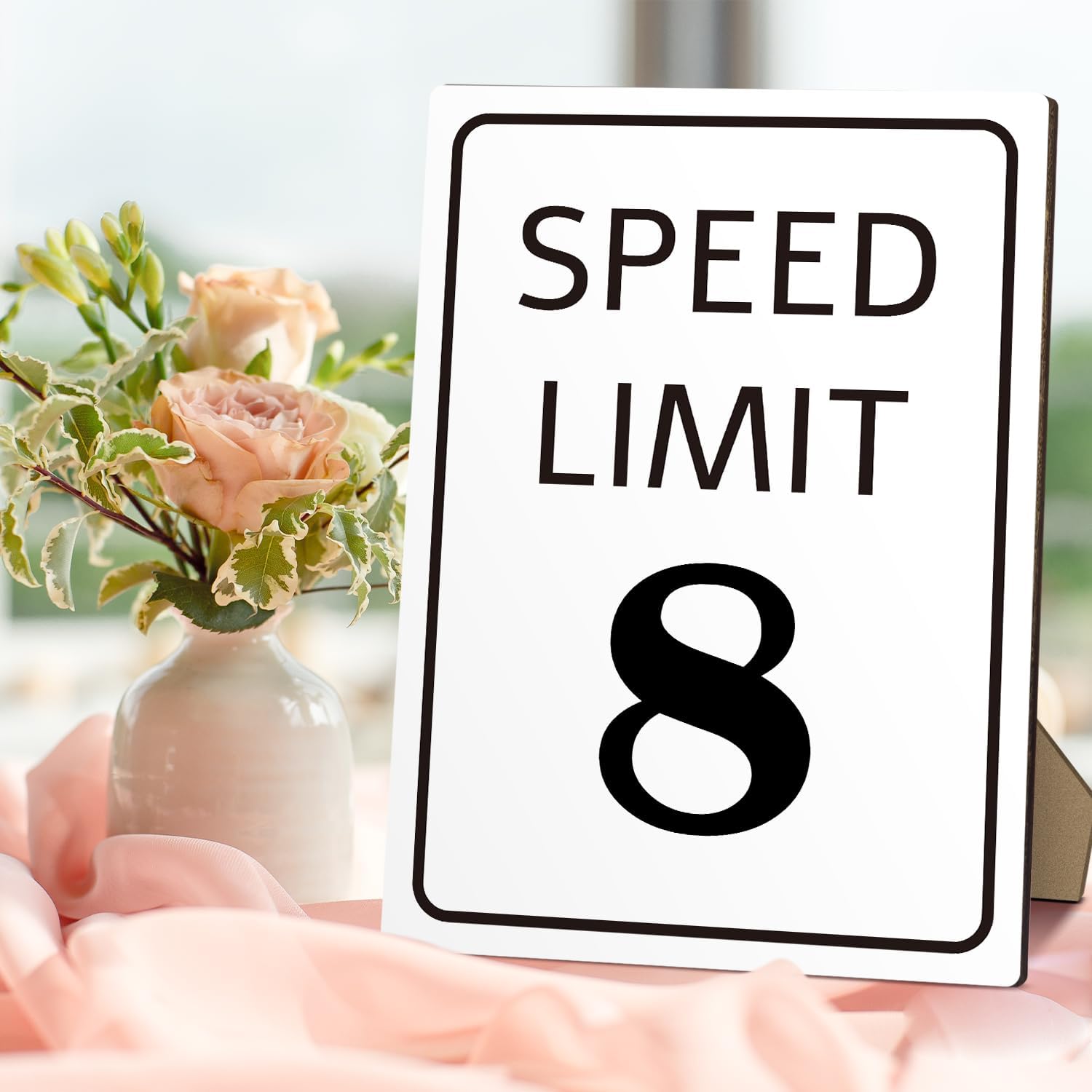 Race Car Birthday Sign with Stand 8x11 Inch 1