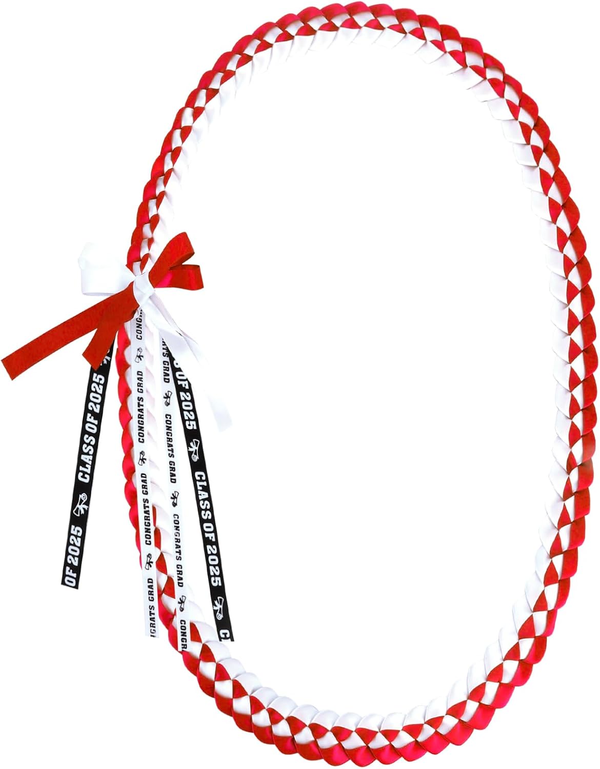 2025 Graduation Lei Accessories Red White