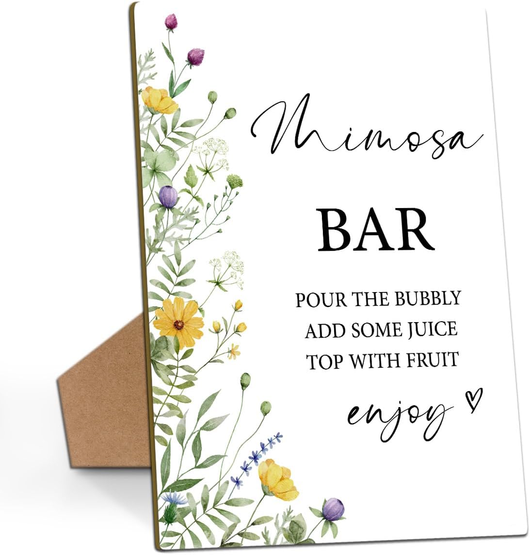 Mimosa Bar Bridal Shower Sign 8x11 with Stand