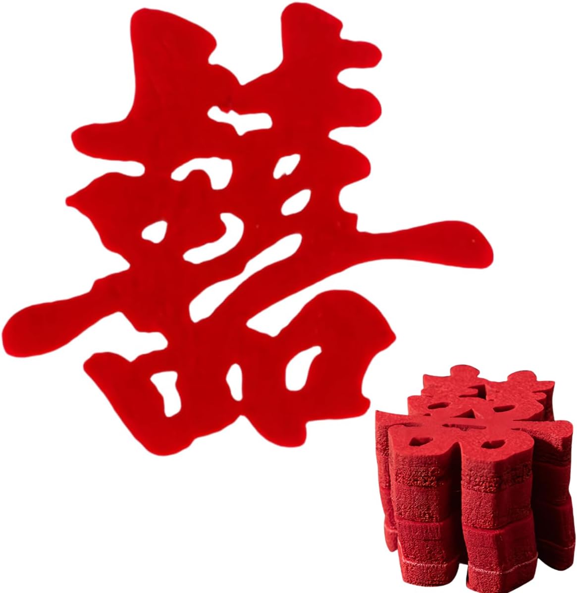 30pcs Traditional Shape Mini Double Happiness Wedding Decorations