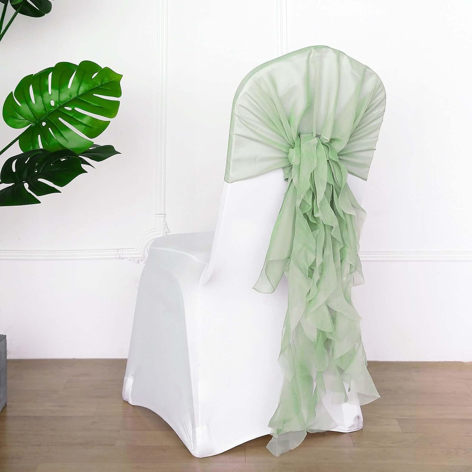 Efavormart Premium Wedding Chair Sash Set Sage Green