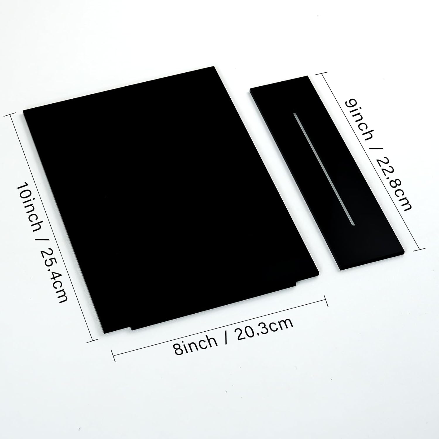 JINMURY 8x10 Inch Black Acrylic Sign with Stand 5 Pack