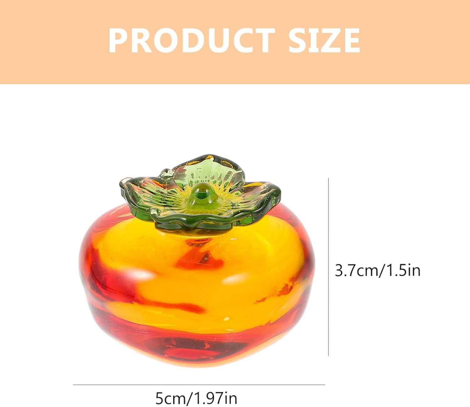 ABOOFAN Crystal Persimmon Figurine Decor