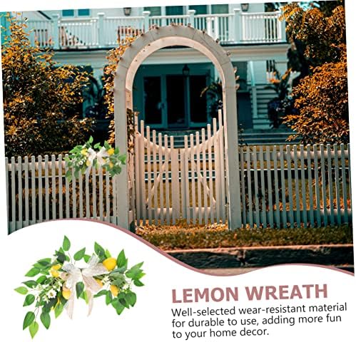 Lifelike Artificial Lemon Wreath for Summer Decor