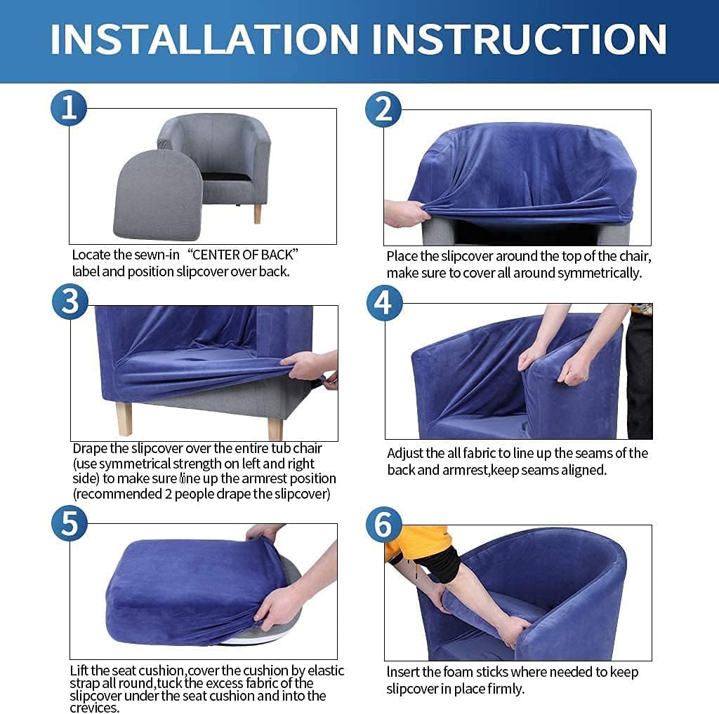 NILUOH 2 Piece Stretch Armchair Slipcovers