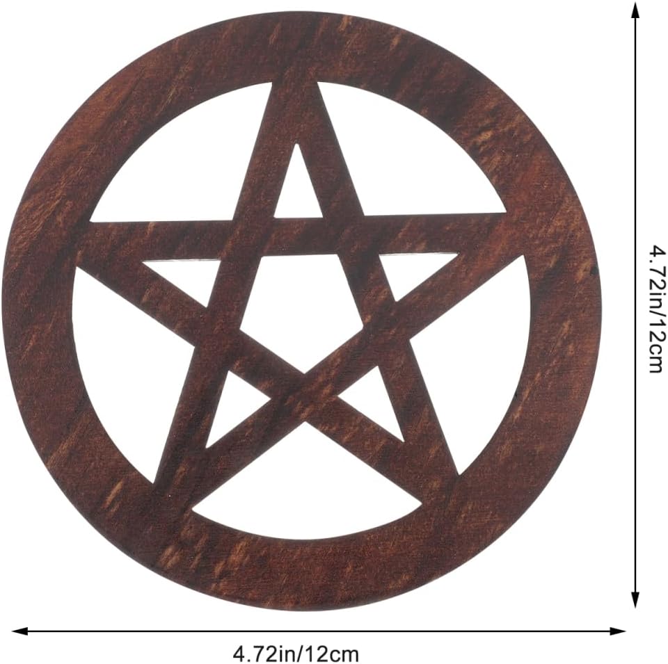 VOSAREA Pentagram Wooden Altar Tile