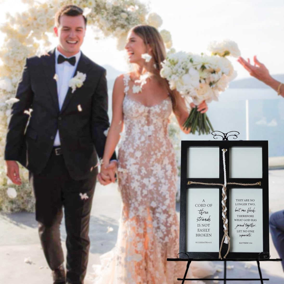 LOSOUR 3 Strand Wedding Unity Cord Sign 17x23in