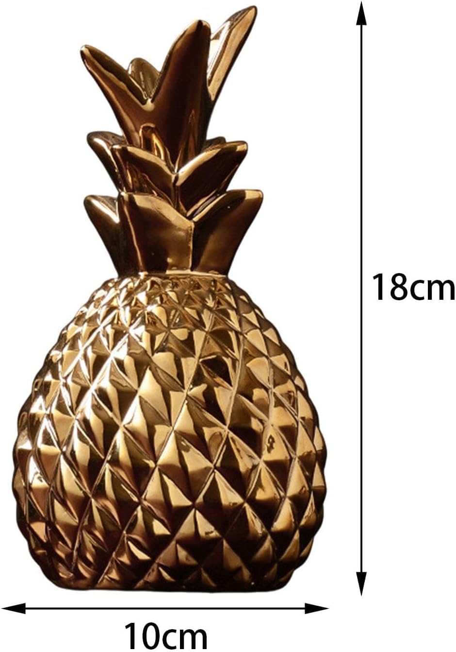 Ceramic Pineapple Decorative Figurine for Home Office