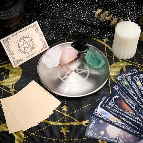 Stainless Steel Star Altar Ritual Plate for Meditation and Spirituality