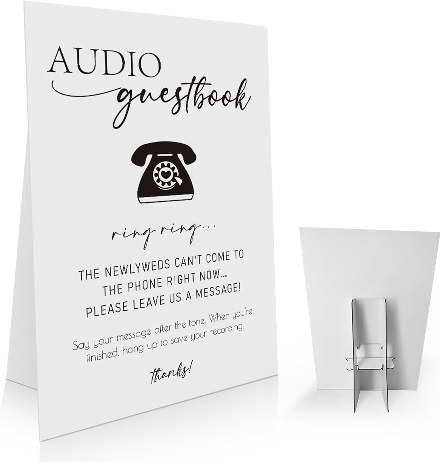 OXEDP Audio Guest Book Sign 8x11 Inch Modern Wedding Decor