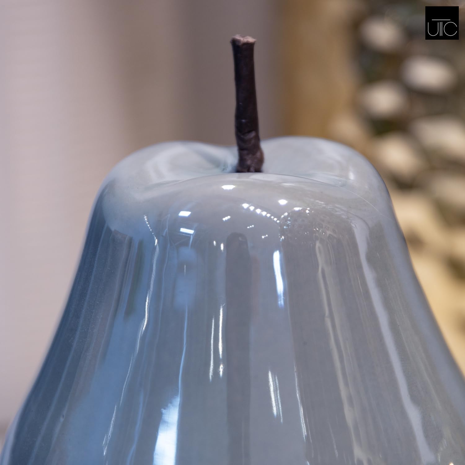 Urban Trends Ceramic Pear Figurine Blue
