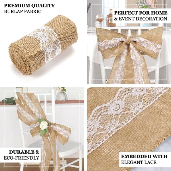 5x108 Tablecloth with Lace Chair Sash