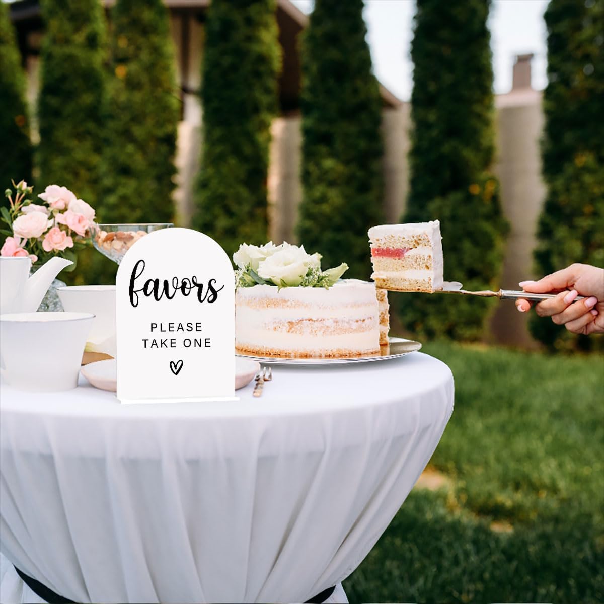 Acrylic Wedding Sign with Modern Font Design White