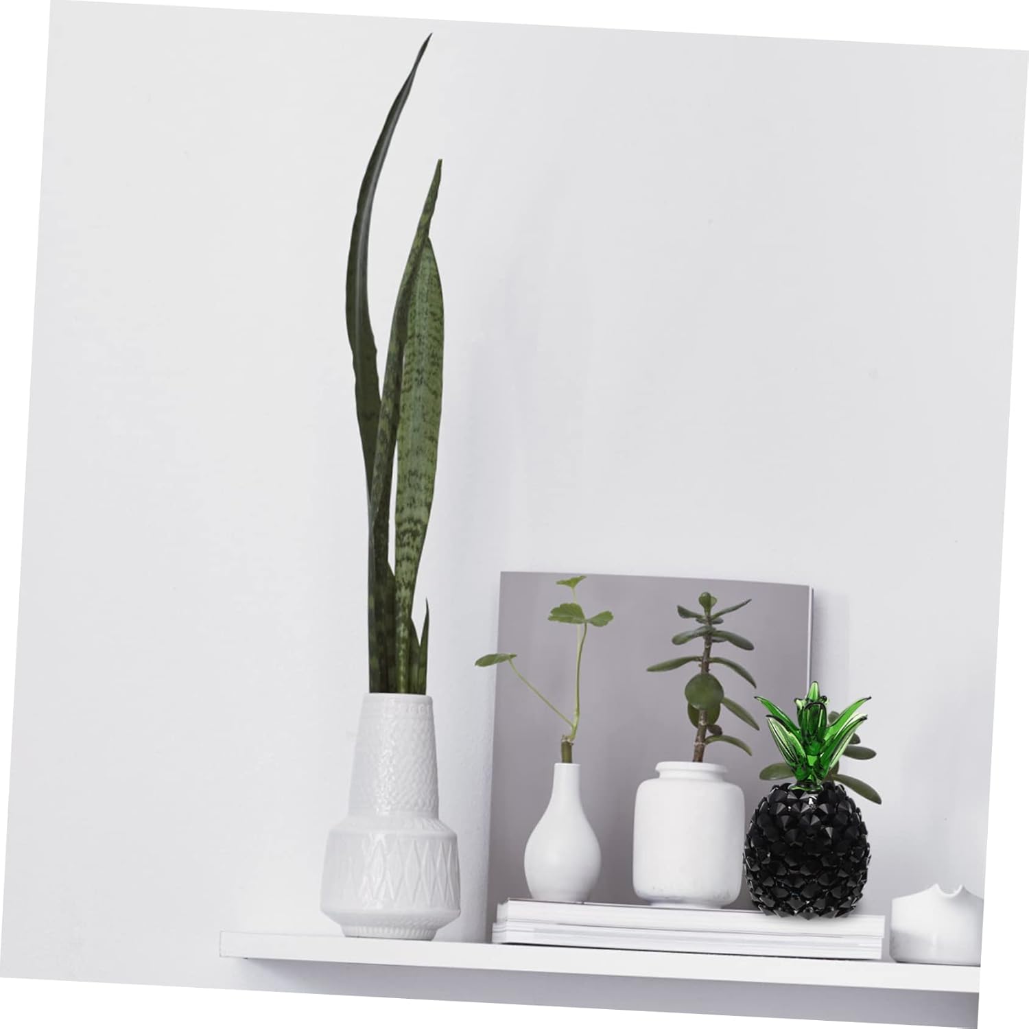 Decorative Pineapple Statue Artificial Glass Wall Art for Home