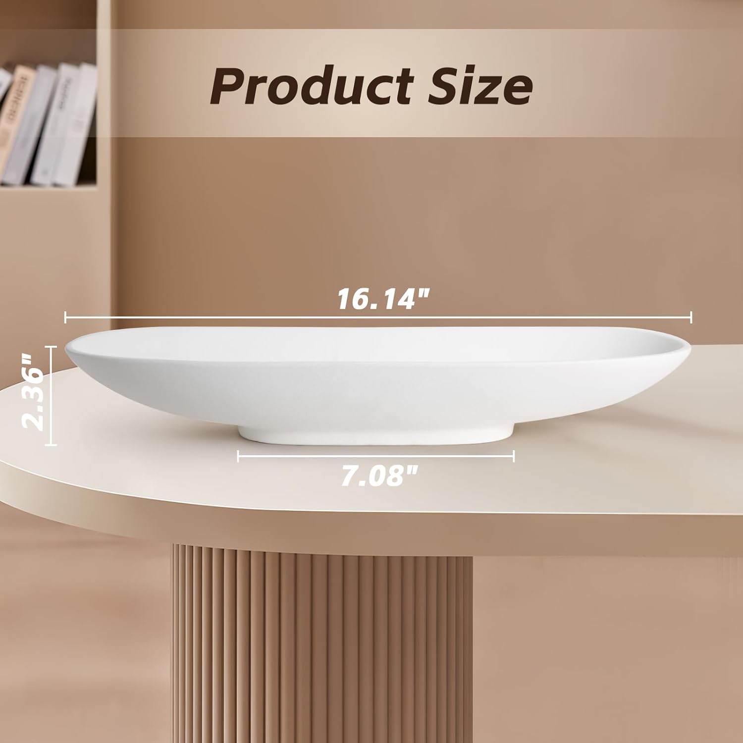 Large Decorative Long Bowl for Home Decor