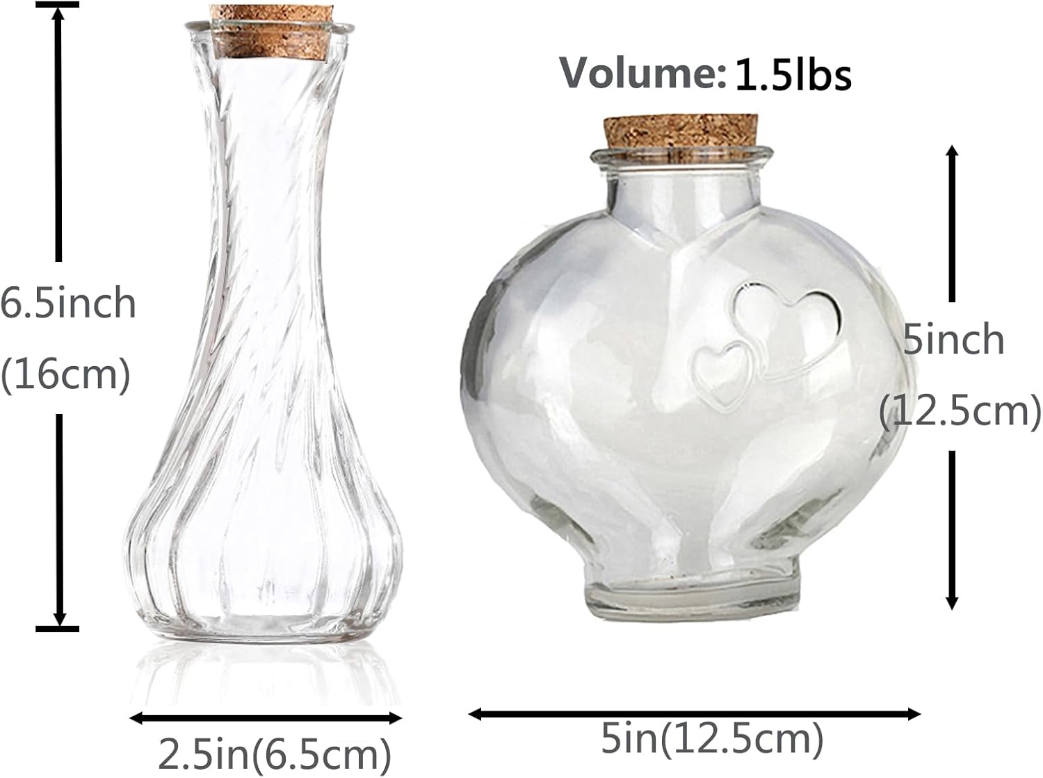 CHENGXINWENHUA Unity Sand Ceremony Set Wedding Decorative Jars