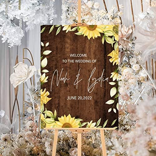 Alioyoit Rustic Wooden Wedding Welcome Sign 1