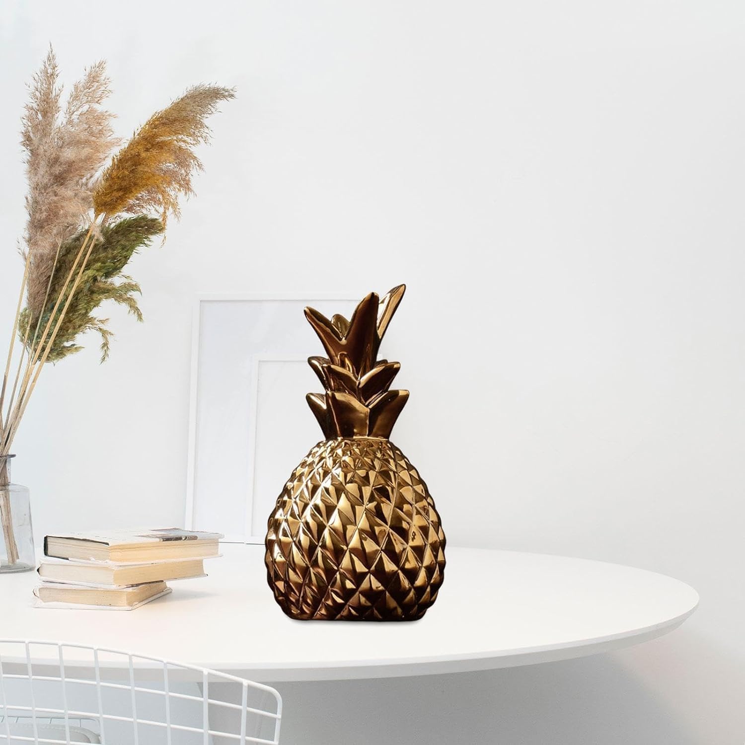 Ceramic Pineapple Decorative Figurine for Home Office