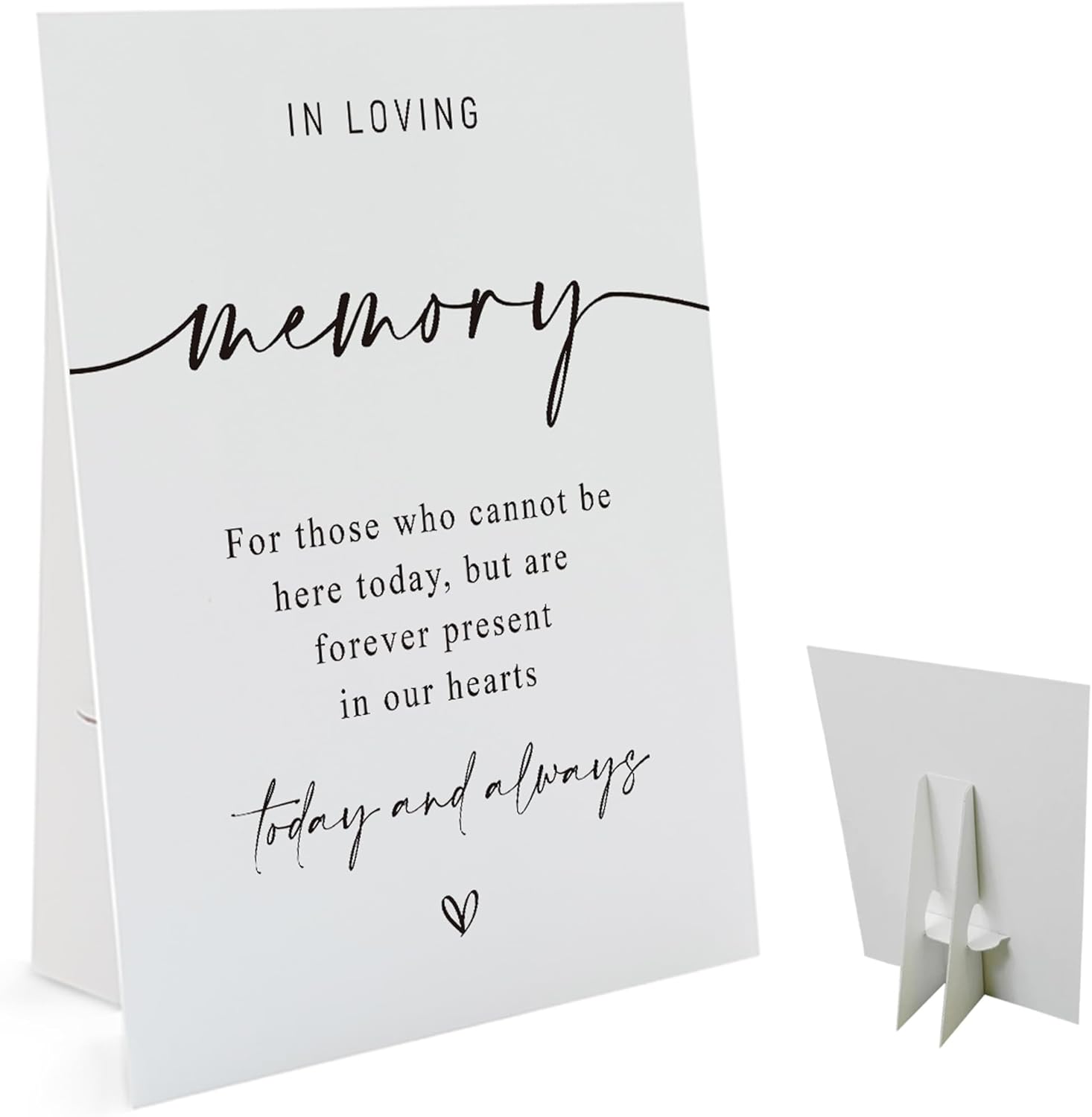 In Loving Memory Wedding Sign with Holder