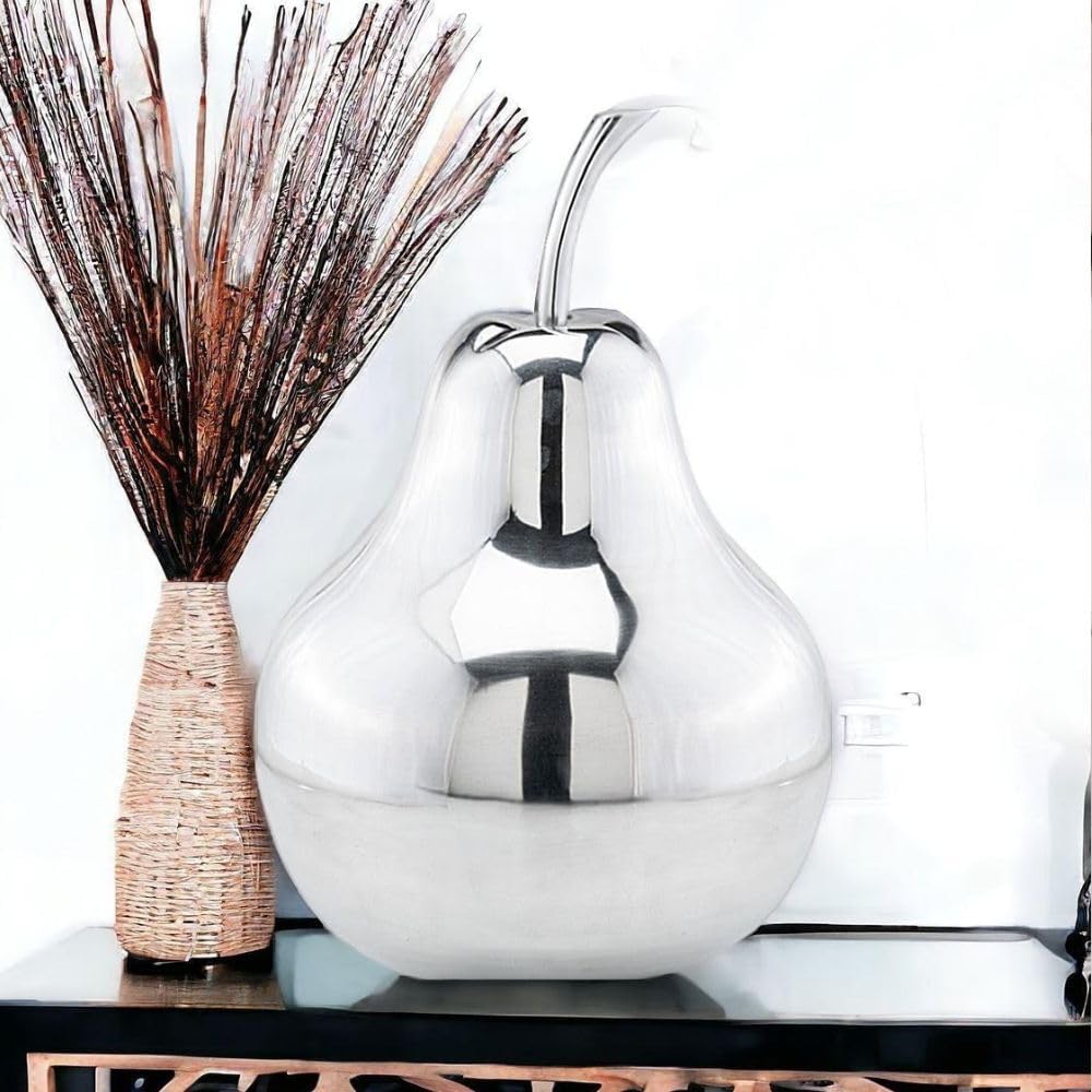 Modern Day Accents 3663 Silver Pear Sculpture