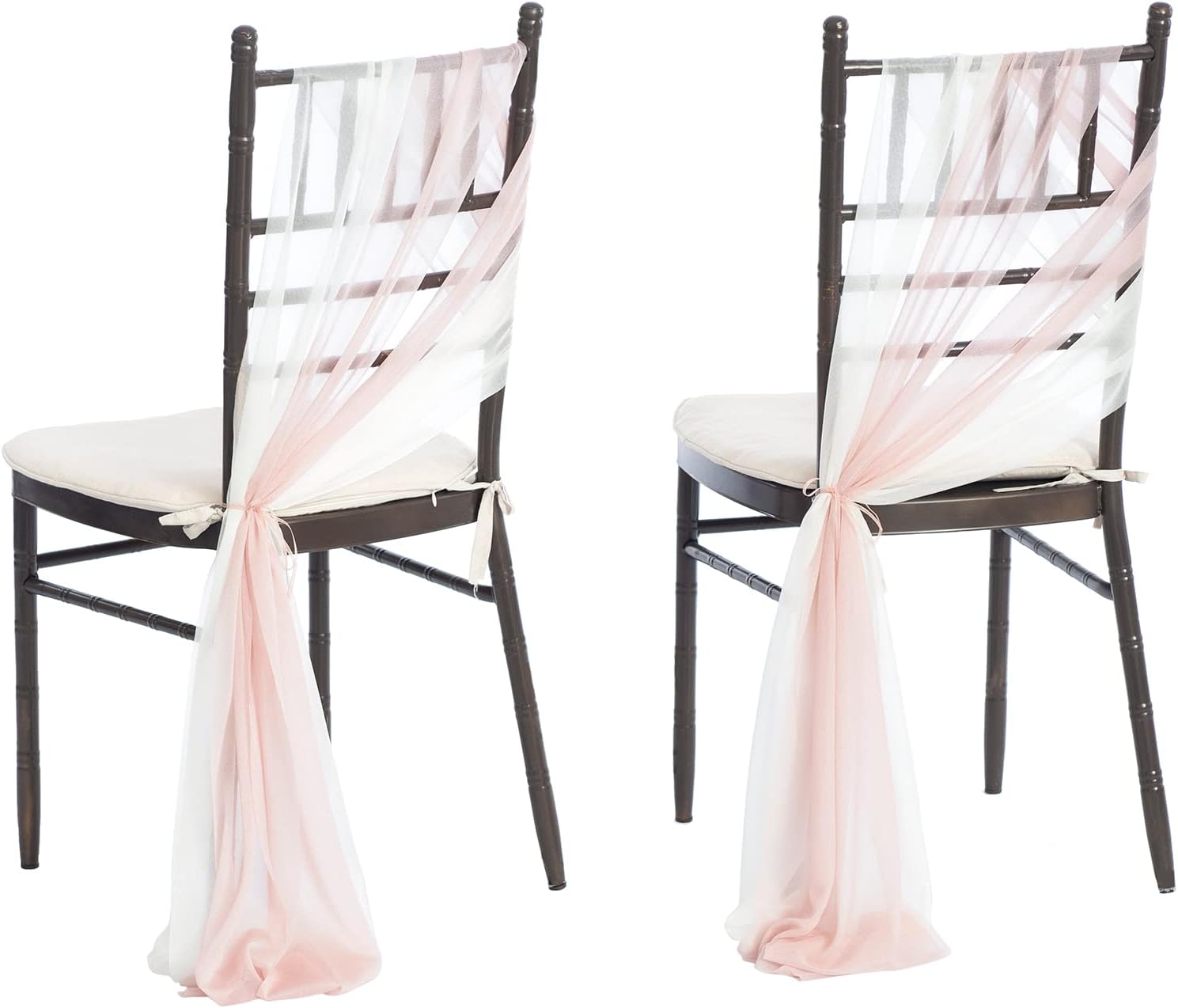 Lings Moment Blush Pink Wedding Chair Sashes 16 Pcs