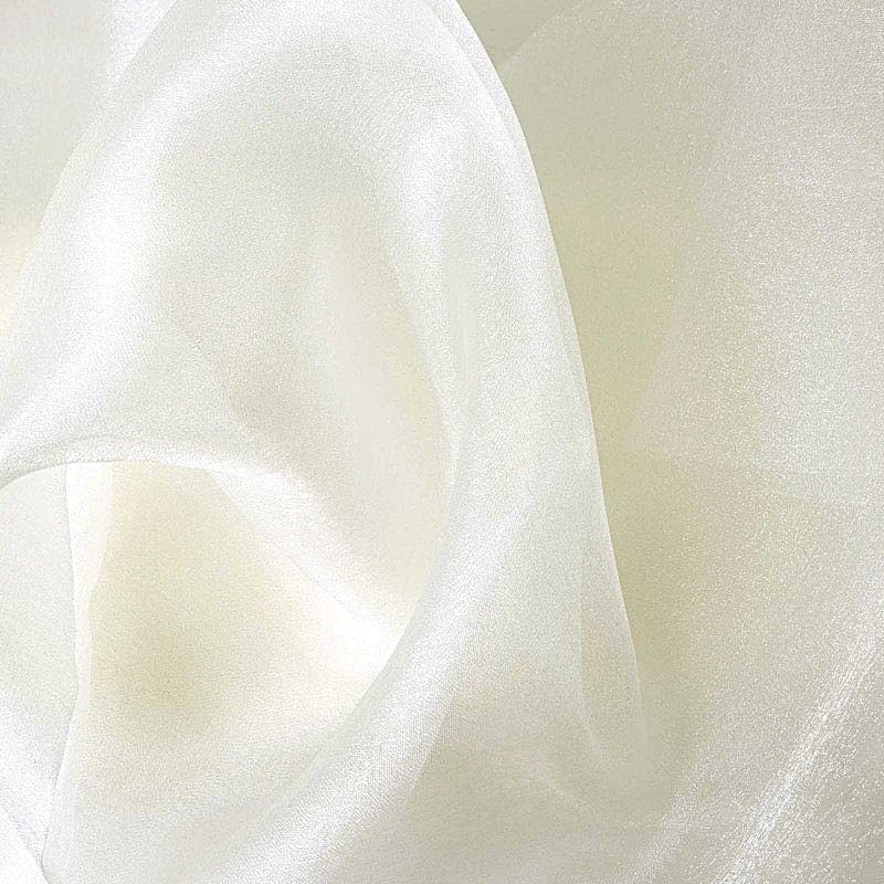 Balsa Circle Ivory Curly Chiffon Chair Sashes Wedding Decor