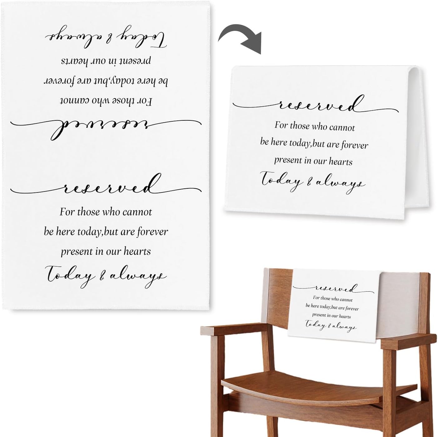 In Loving Memory Wedding Sign 1 Pc Reserved Seat Cloth
