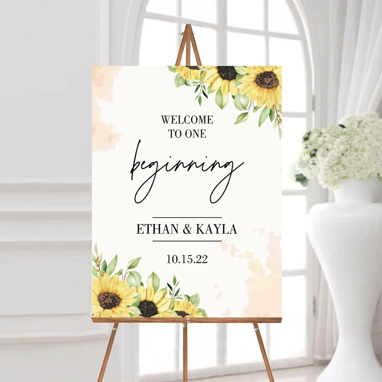 Alioyoit Personalized Wood Wedding Welcome Sign