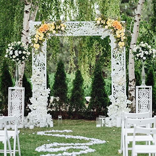 MOTUZP Artificial Rose Flower Swag 177In Arch Decor