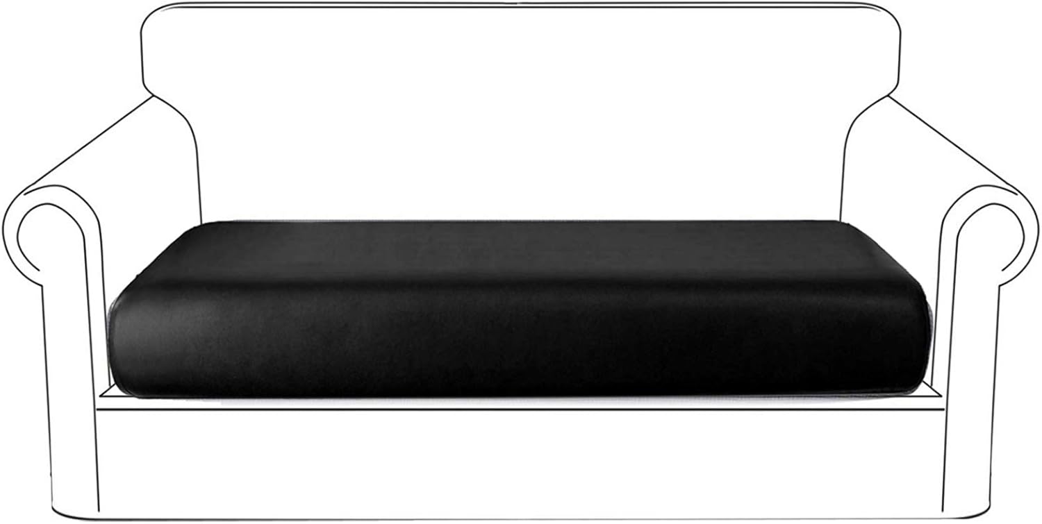Waterproof PU Leather Sofa Cushion Covers with Elastic Bottom