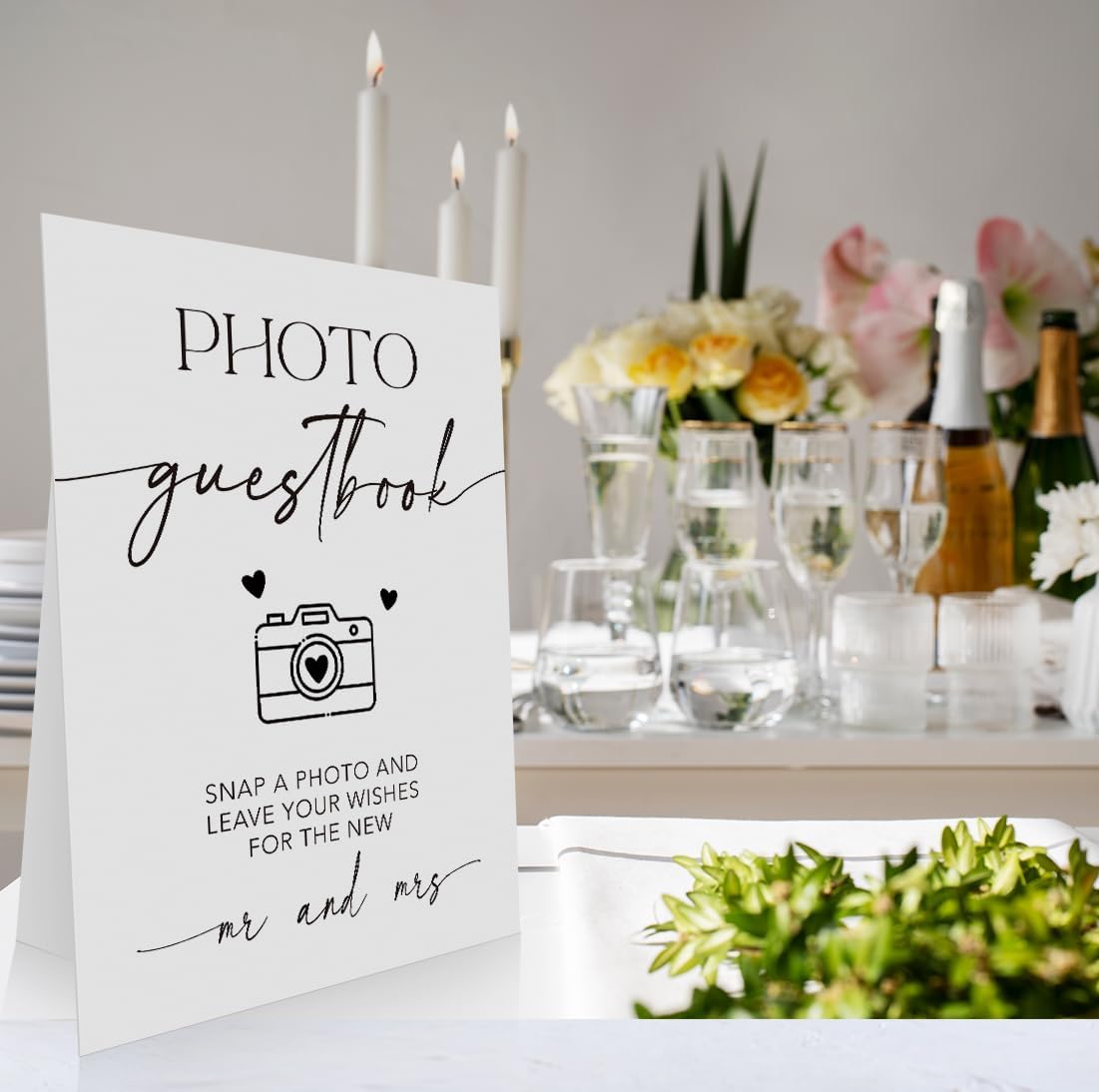 OXEDP Wedding Photo Guestbook Sign 8x11 Inch WDS15