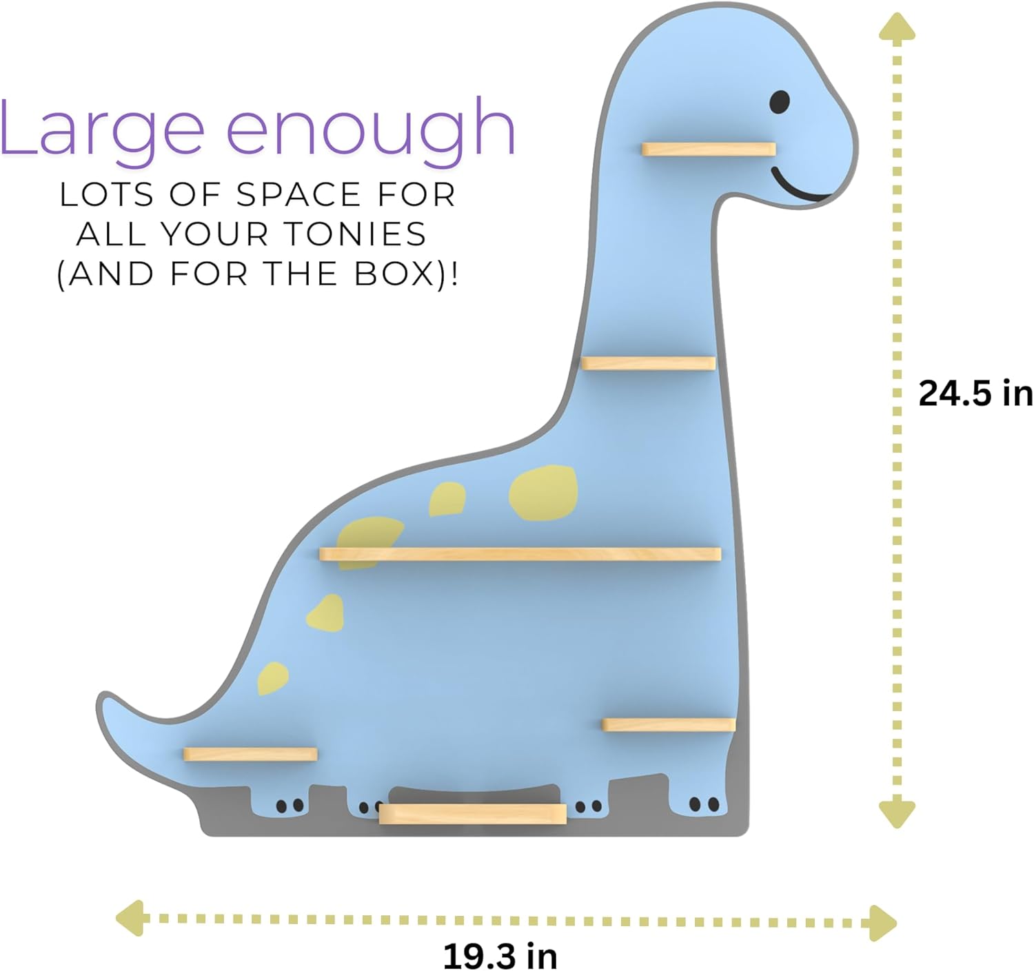 BigStep Large Dinosaur Magnetic Shelf for Toniebox